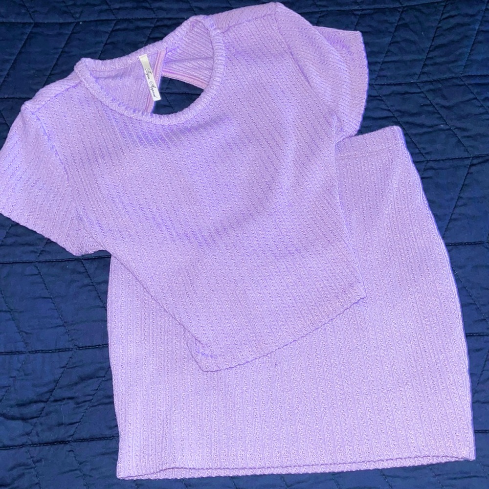 Crop Top and Skirt Set